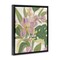 Stupell Industries Pale Trillium & Leaves Framed Floater Canvas Wall Art Design by June Erica Vess